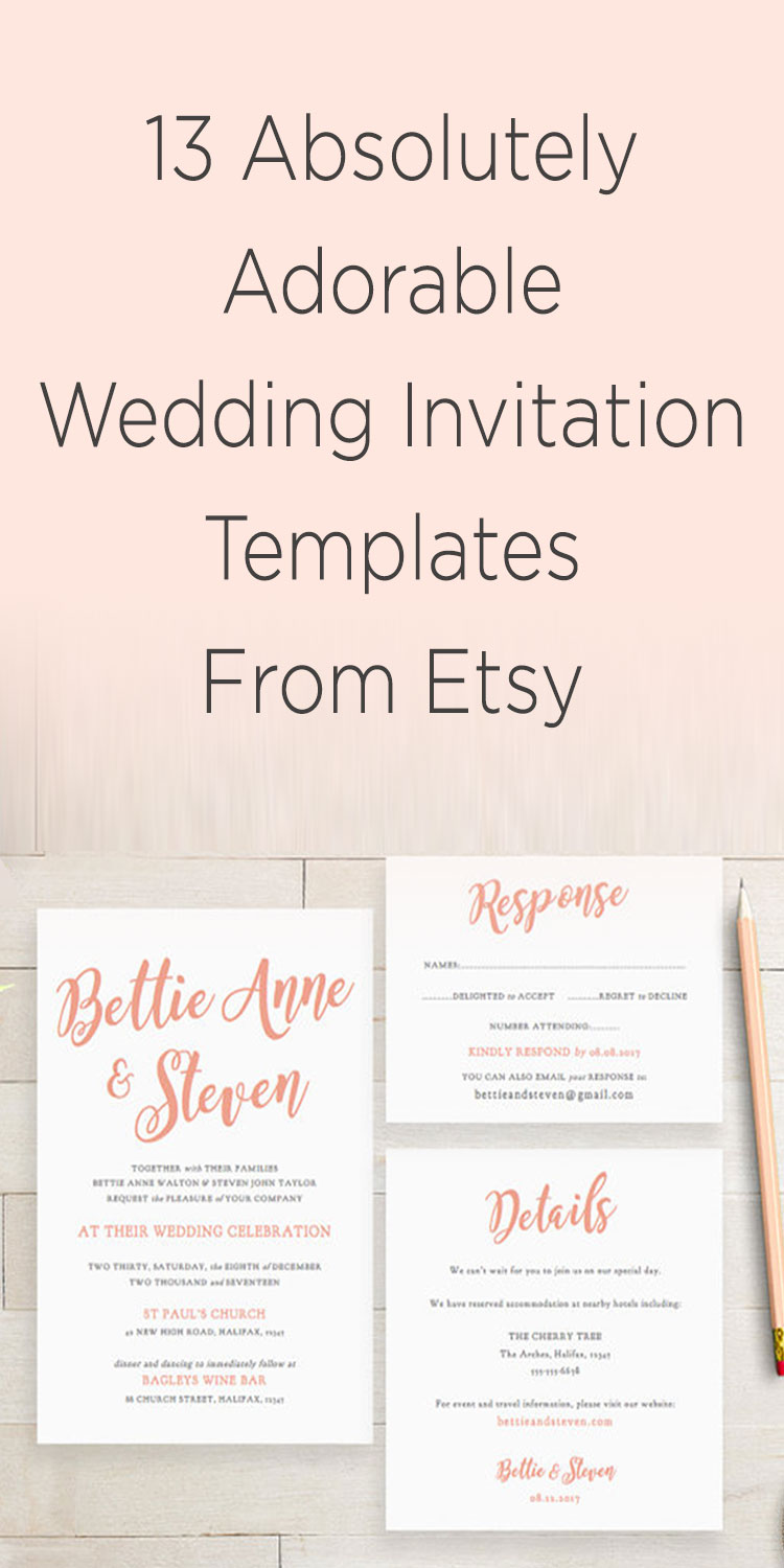 13 Etsy Wedding Invite Templates | WeddingMix