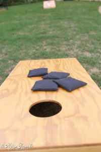 DIY wedding cornhole board