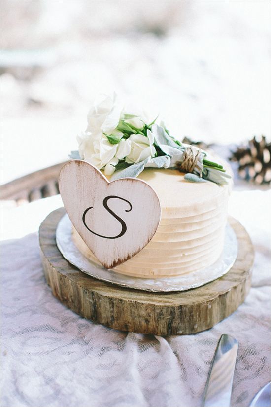Simple Rustic Wedding Cake