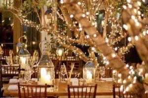 Outdoor summer wedding ideas lighting