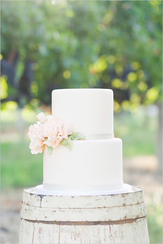 Such a beautiful simple wedding cake