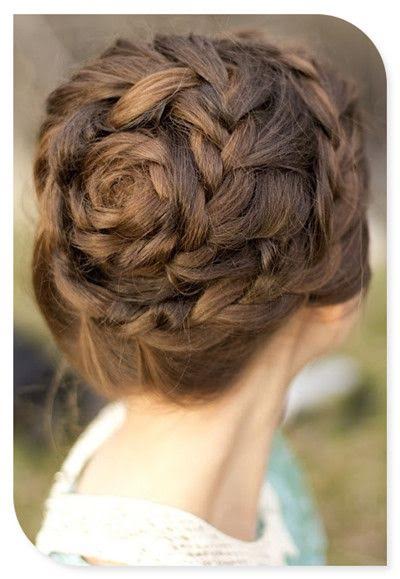 Unique wedding day hairstyle updo braid