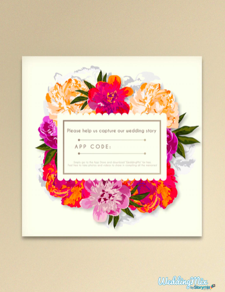 video app table card bouquet