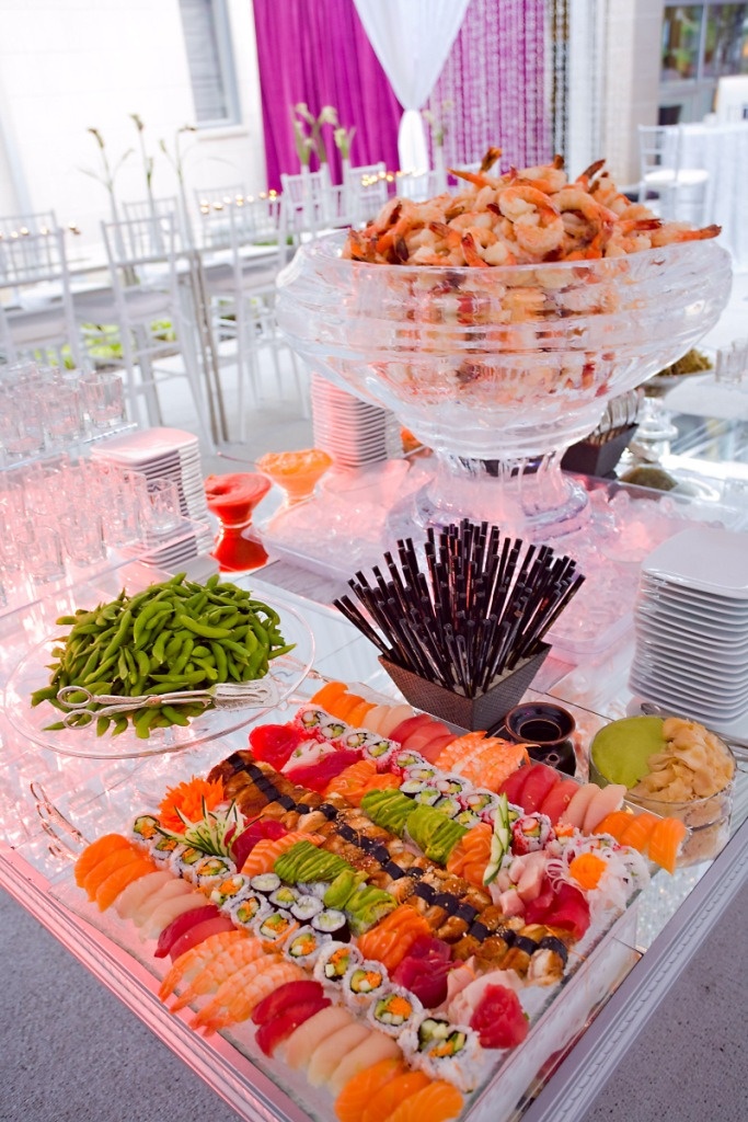 cool wedding buffet displays