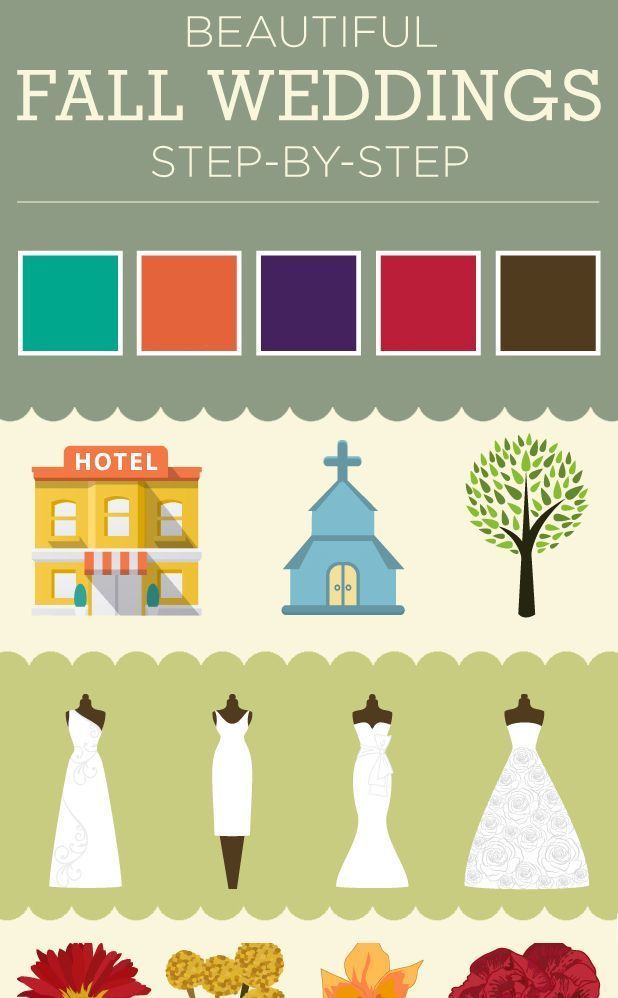 beautiful fall wedding ideas infographic 