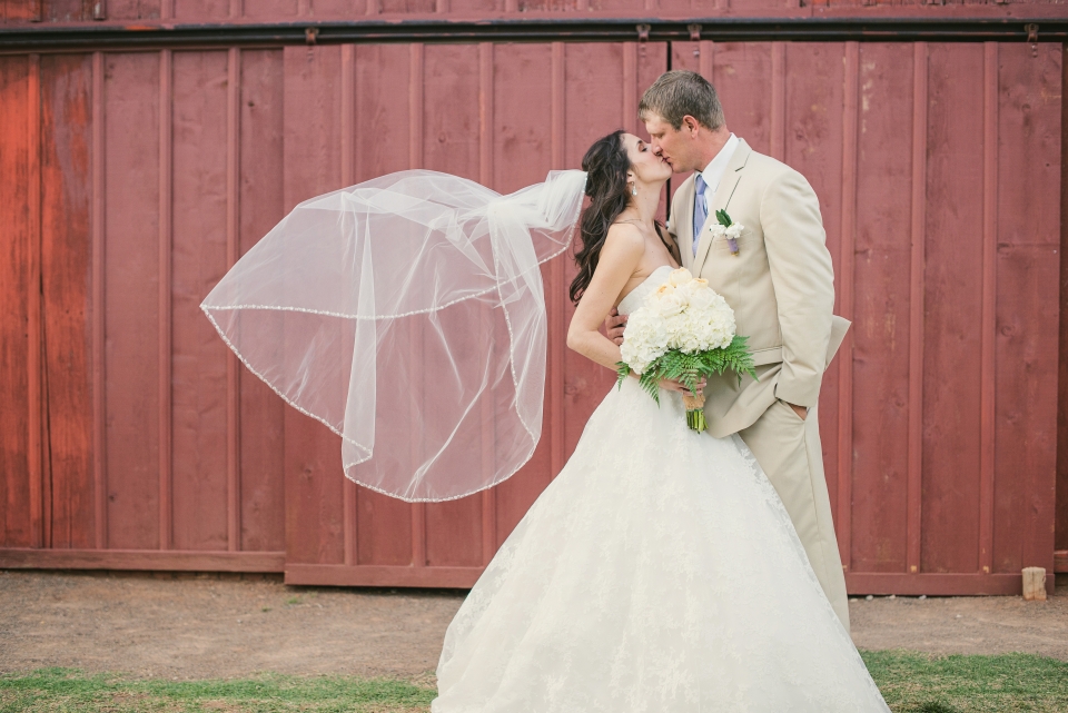 long veil real rustic wedding