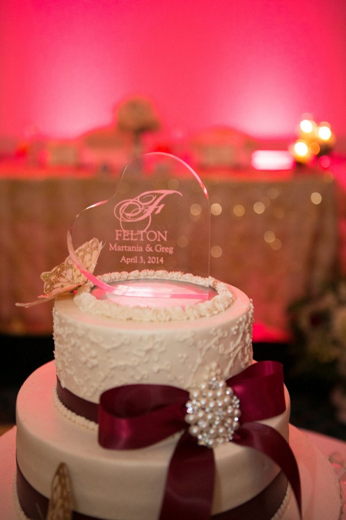 glass wedding cake topper
