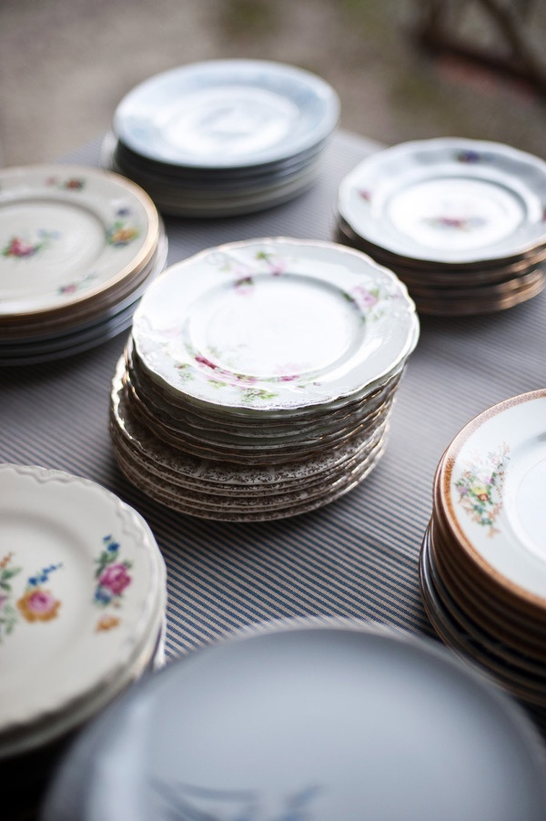 vintage wedding plates