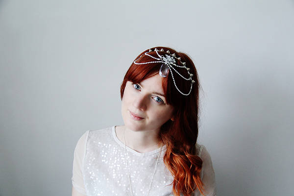 unique bridal hairpiece DIY