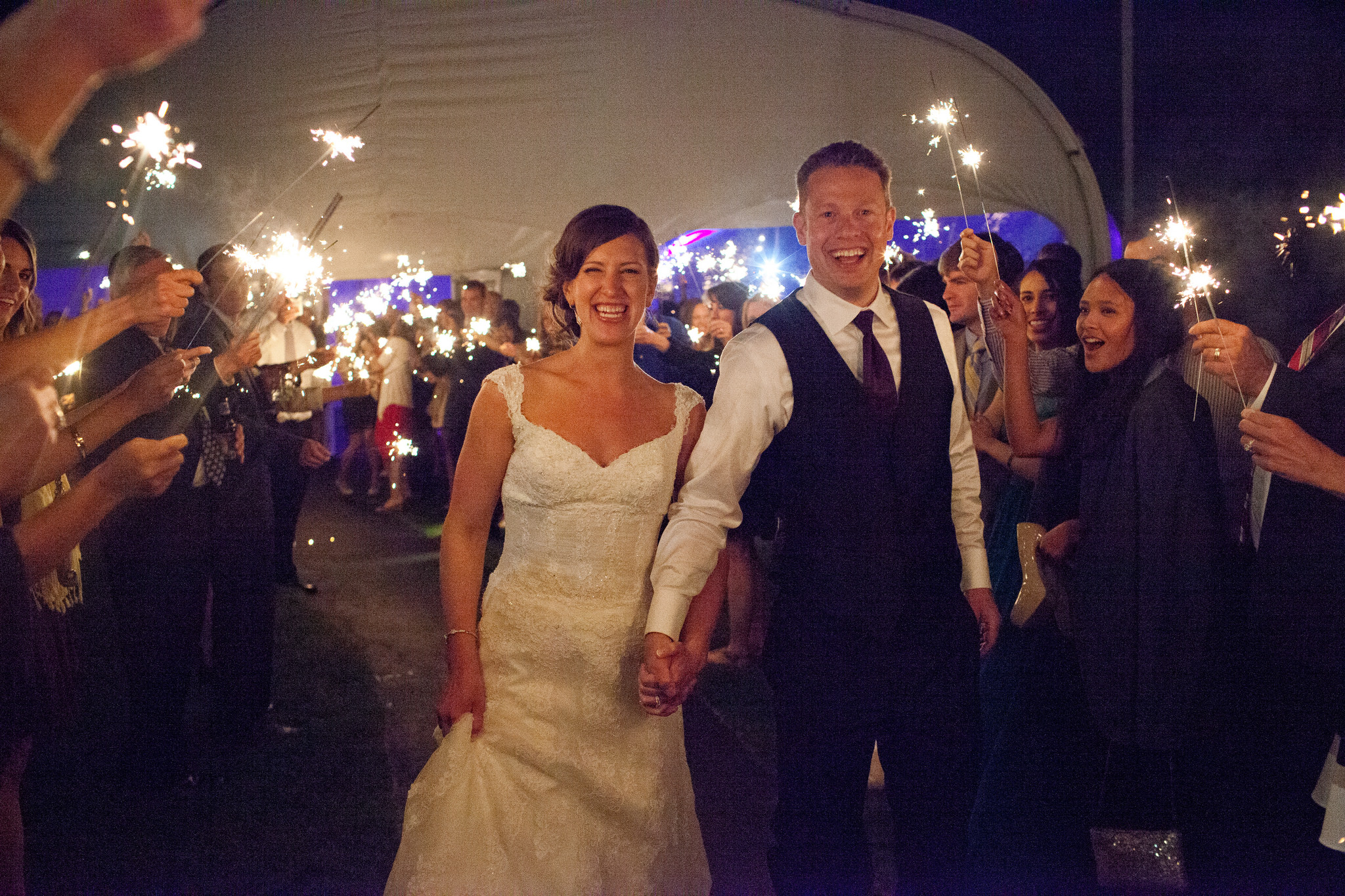 wedding exit sparklers