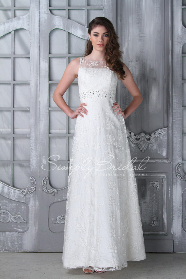 Illustrious neckline wedding dress 