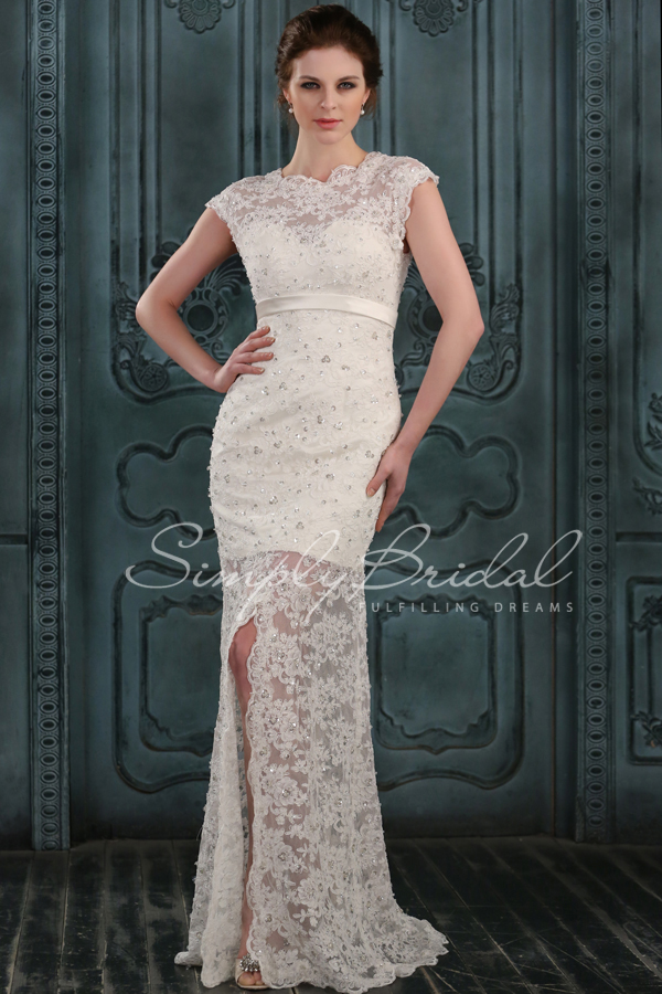 2015 lace wedding gown 
