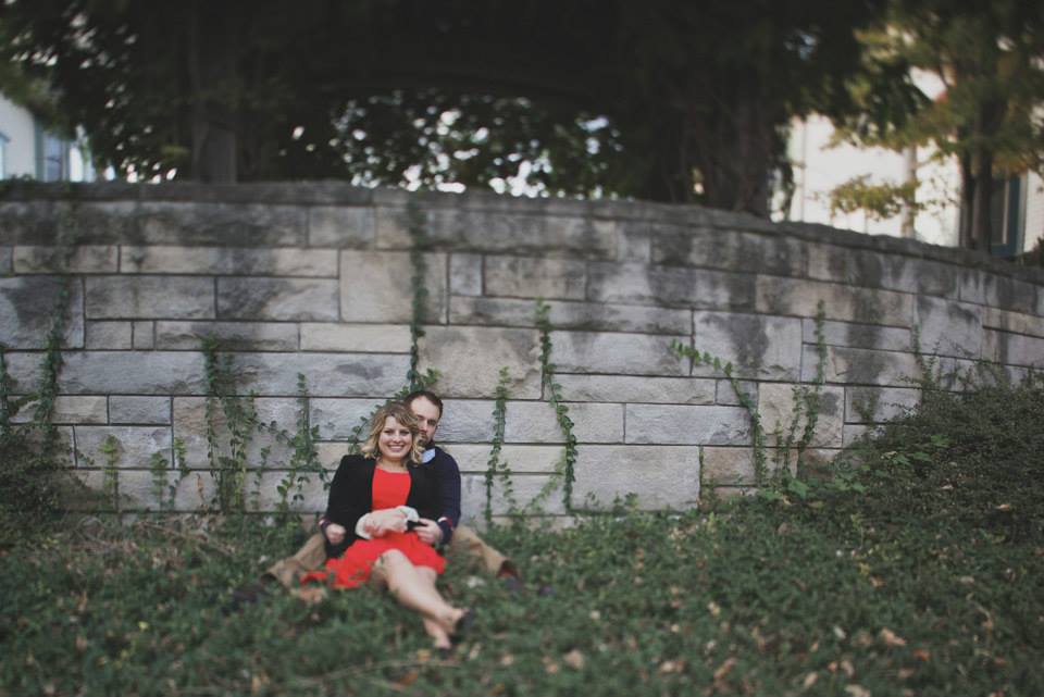 engagement picture red dress 