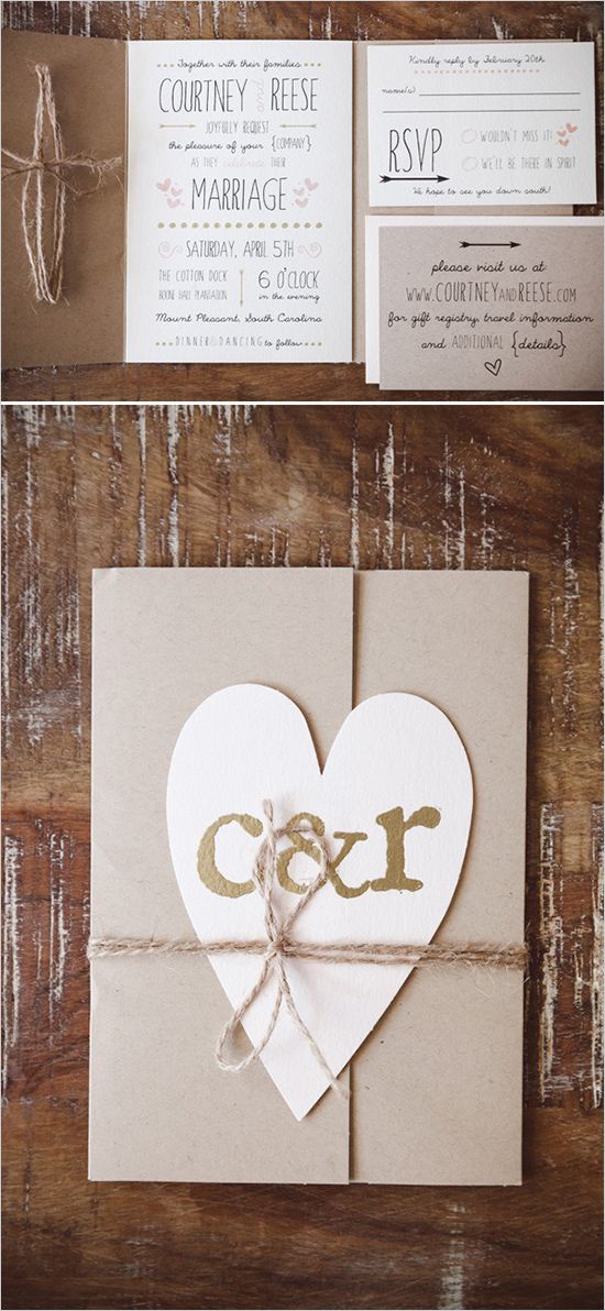 rustic wedding ideas invitation 