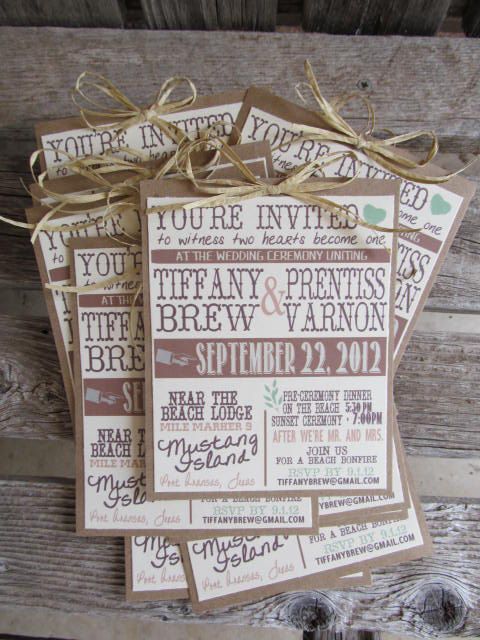 rustic invitation ideas wedding