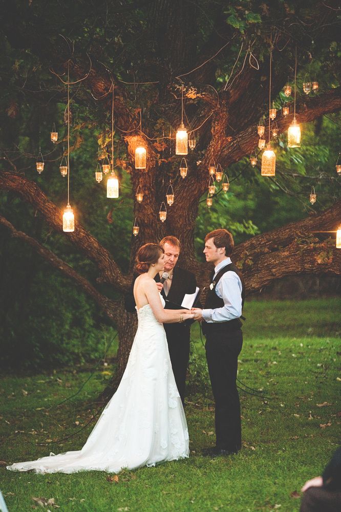 rustic wedding idea lantern lighting