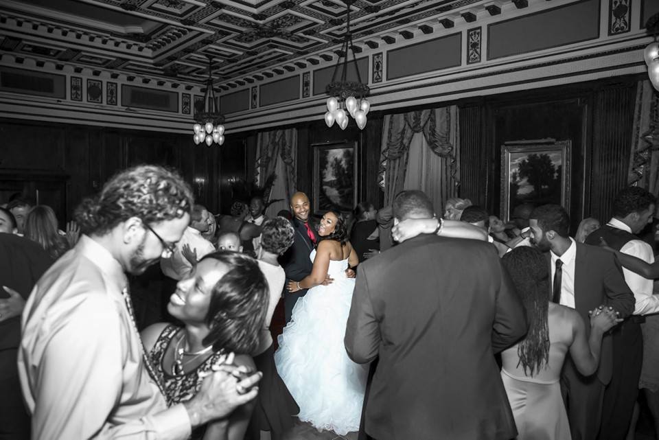 black white red wedding