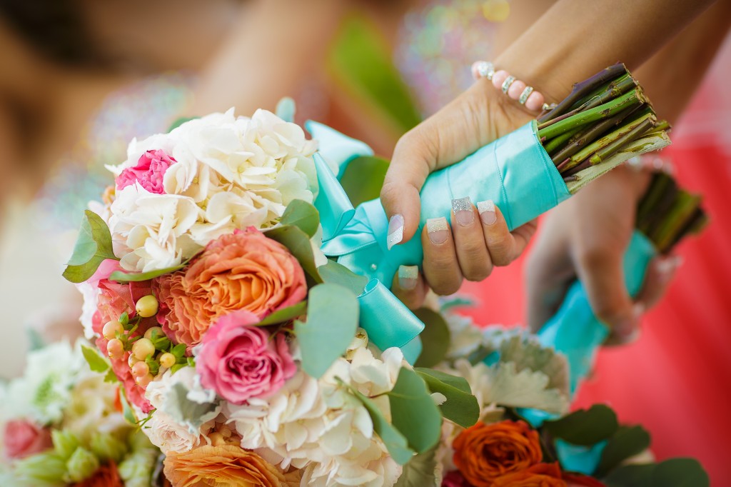 pink wedding bouquet 