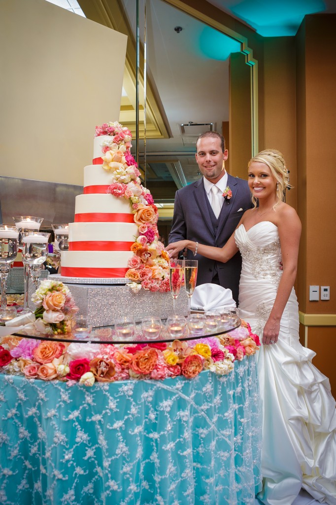 pink wedding cake