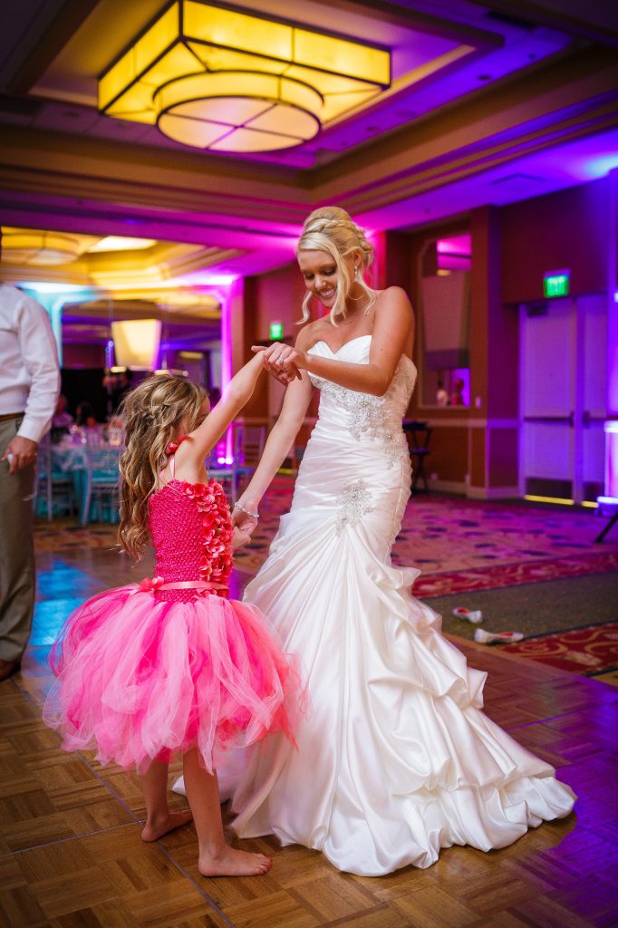 pink flower girl dress 