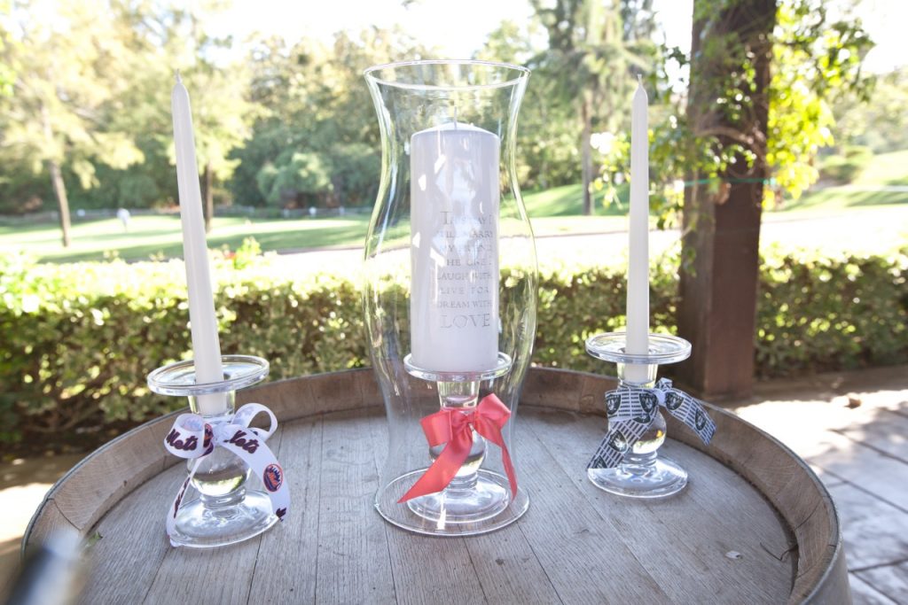 pink wedding details