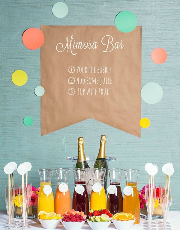 mimosa bar engagement party themes