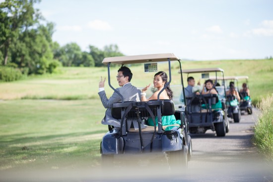 bride groom golf cart