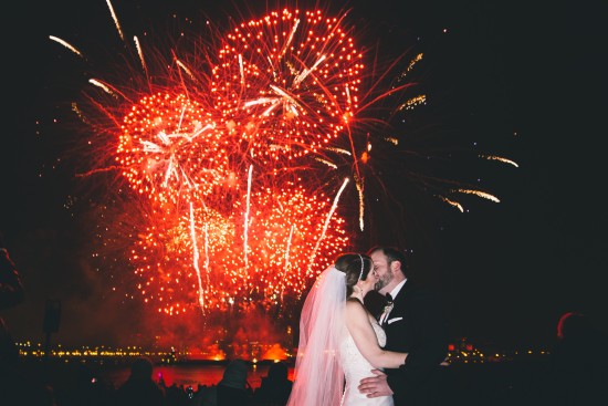 new years eve wedding kiss 