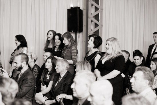 wedding planner singing guests