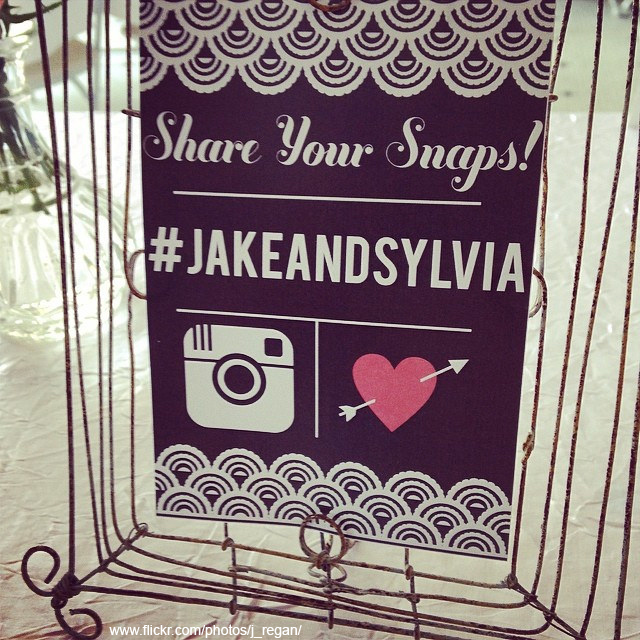 wedding hashtag sign chalkboard