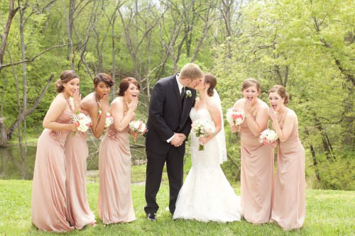 independence mo wedding video pink bridesmaids dresses