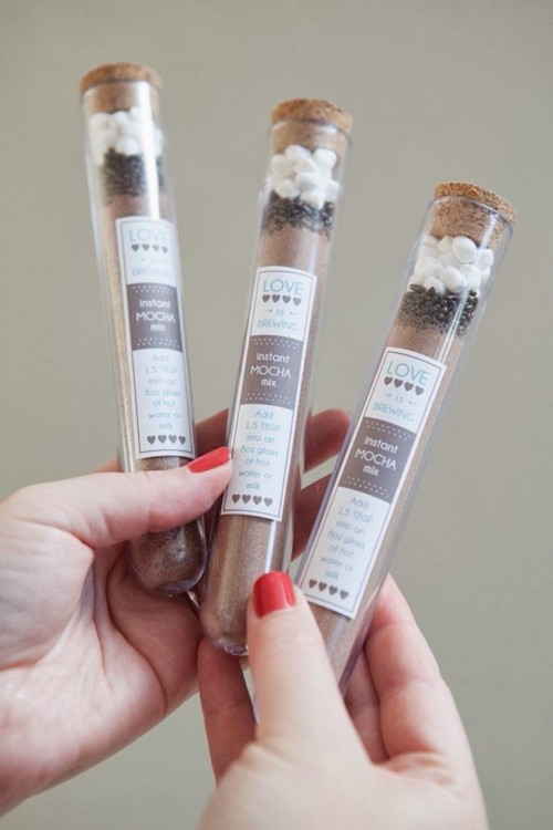 Hot Chocolate Test Tube Wedding Favor