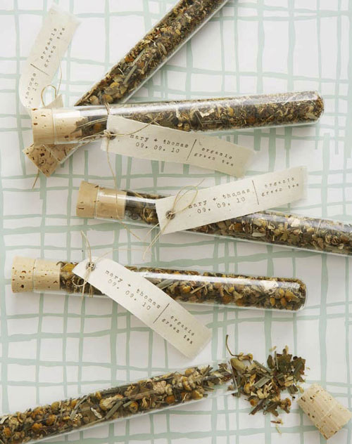 Tea Test Tubes Wedding Favors