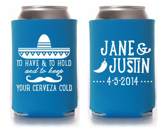 beer coozie wedding favor