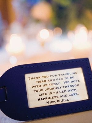 luggage tag wedding favor