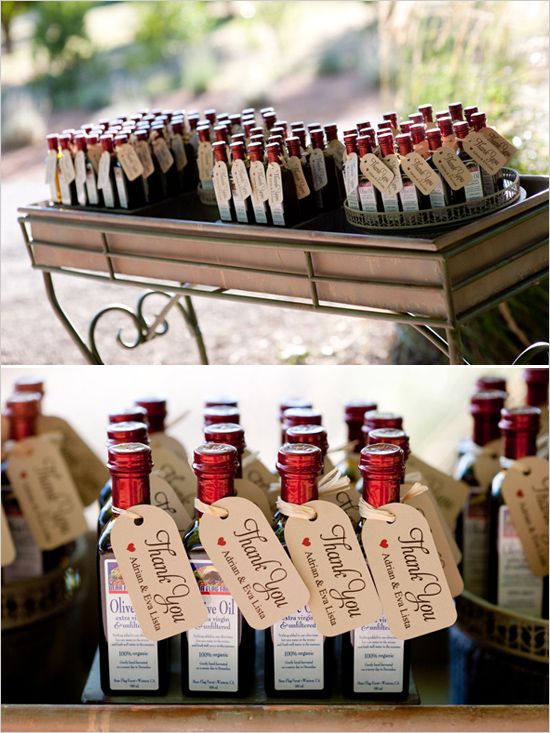 olive oil wedding favors