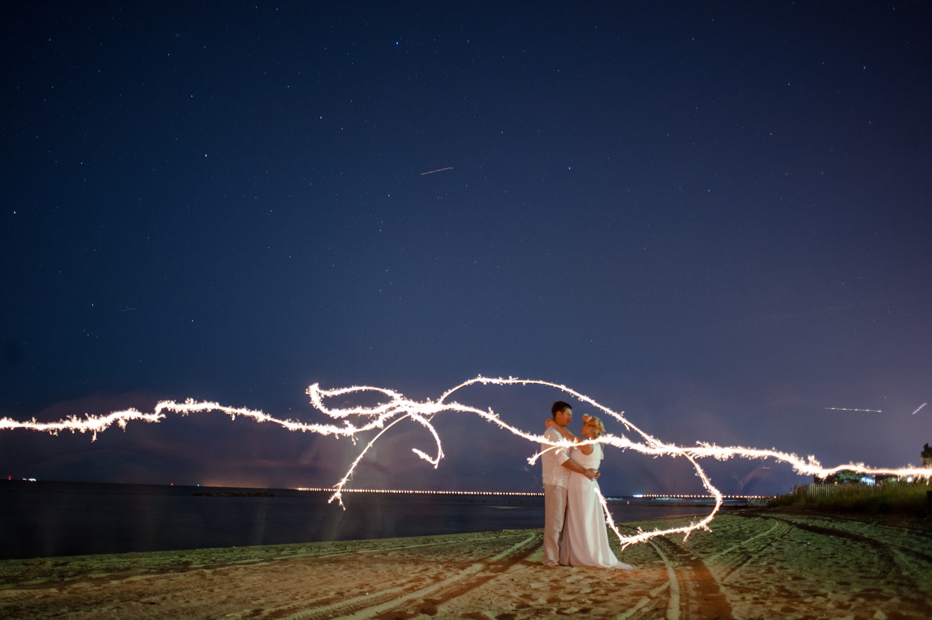 barefoot bride groom beach