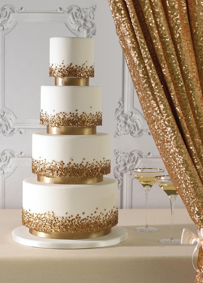 Glitter wedding cake ideas