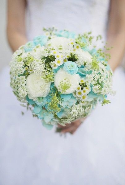 Blue wedding bouquet 