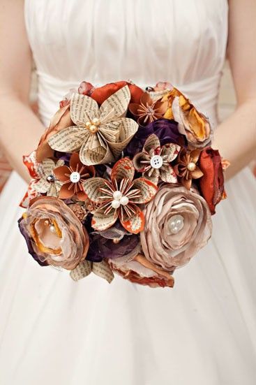 DIY wedding bouquet paper