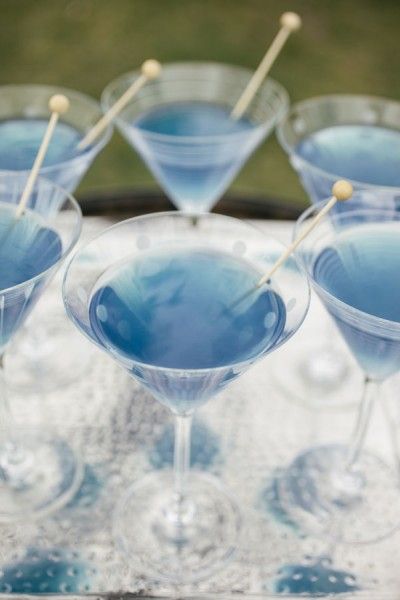 Serenity blue cocktail wedding pantone color of the year ideas