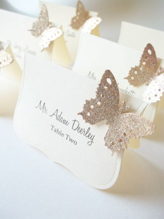 butterfly table wedding card ideas