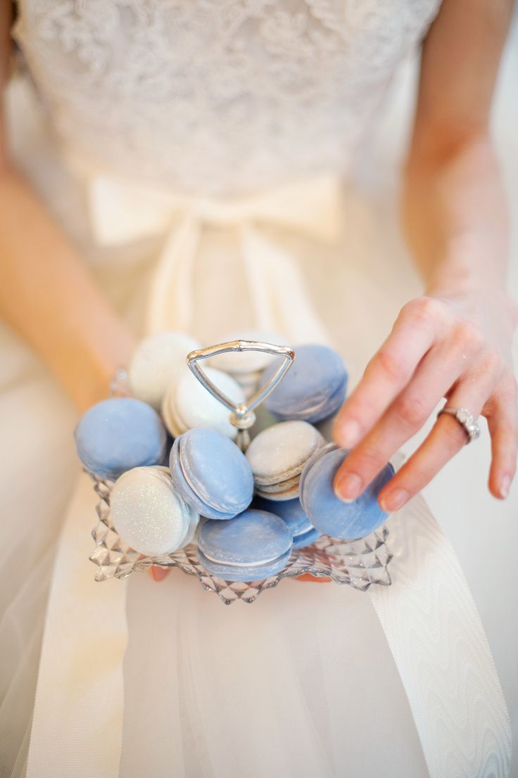 Blue macaroon wedding dessert pantone color of the year ideas