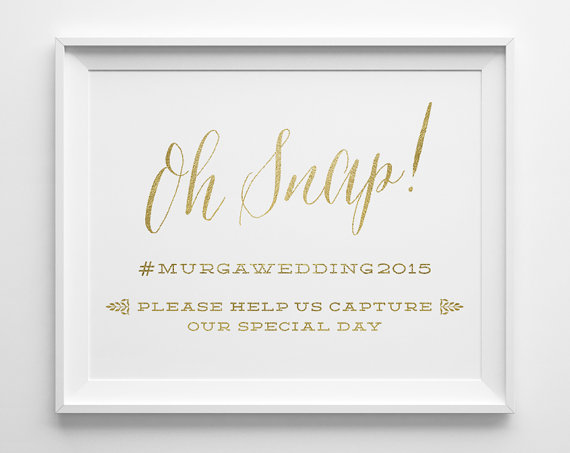instagram wedding table cards idea hashtag