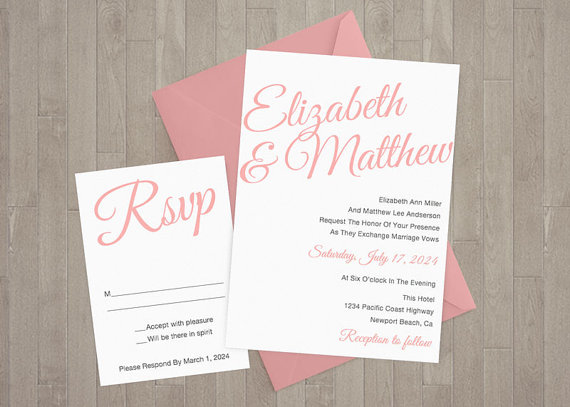 Etsy wedding invitation templates affordable