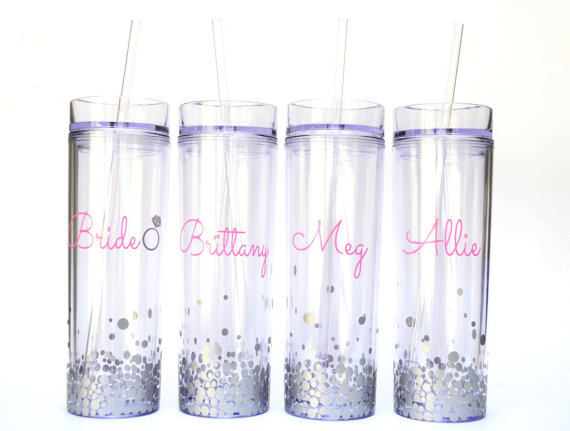 Etsy Bridesmaid gift tumbler set