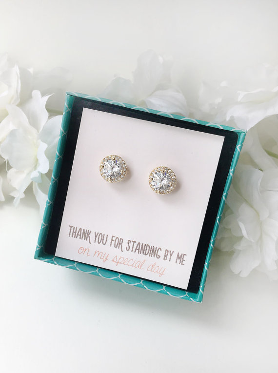 Affordable etsy bridesmaid gift earings