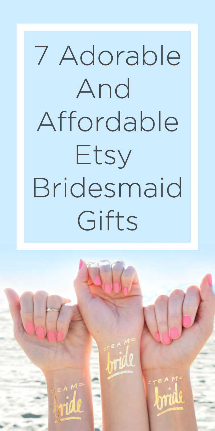 Affordable Etsy Bridesmaid gifts