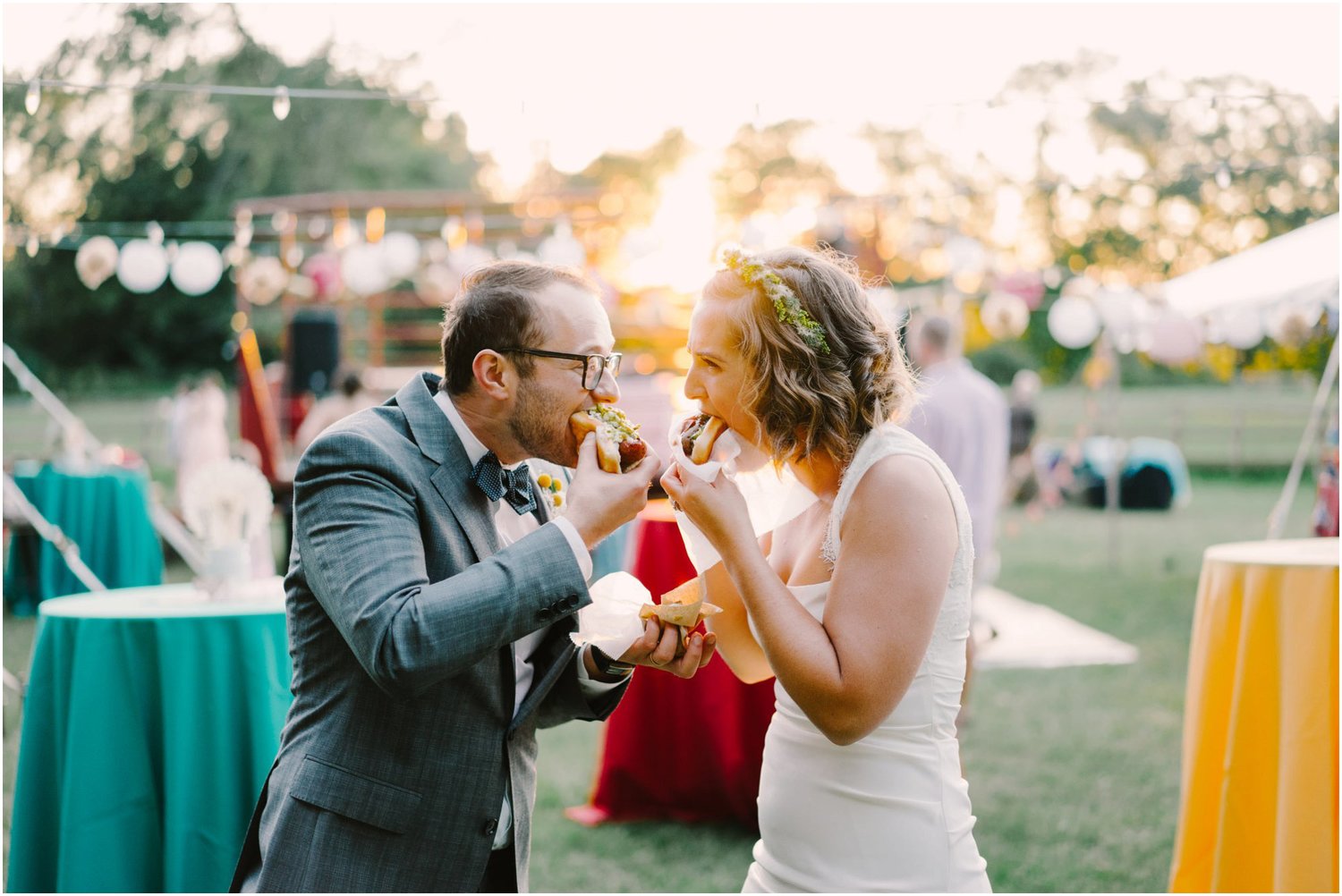 Hot dog cart wedding