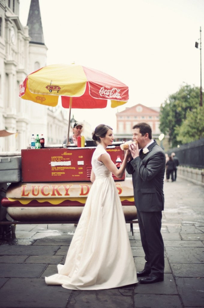 Hot dog stand wedding chicago 